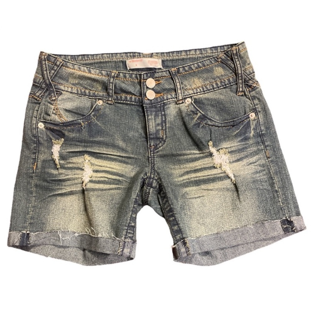 Distressed Jean Shorts